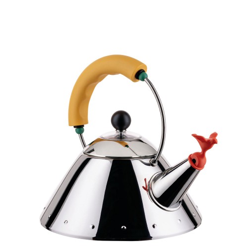 Alessi 9093 czajnik z pomaraczowym gwizdkiem i t rczk