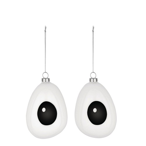 Alessi Christmas collection Holly Zestaw dwch ozdb witecznych ze szka dmuchanego