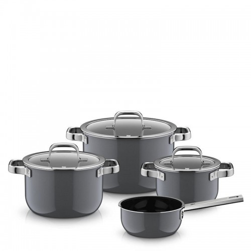 WMF Fusiontec Mineral Pro Zestaw garnków 4 cz., kolor platynowy