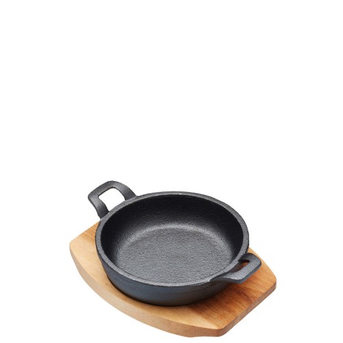 Kitchen Craft Artesa patelnia żeliwna mini z deską do serwowania