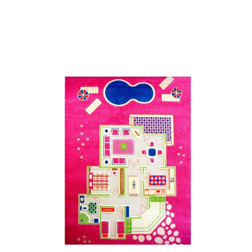 IVI Carpets Domek dla lalek Dywan 3D - różowy