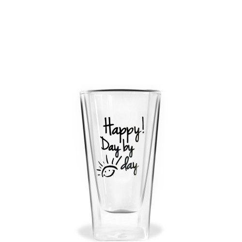 Vialli Design Vita szklanka wysoka z podwjn ciank Happy! Day by day