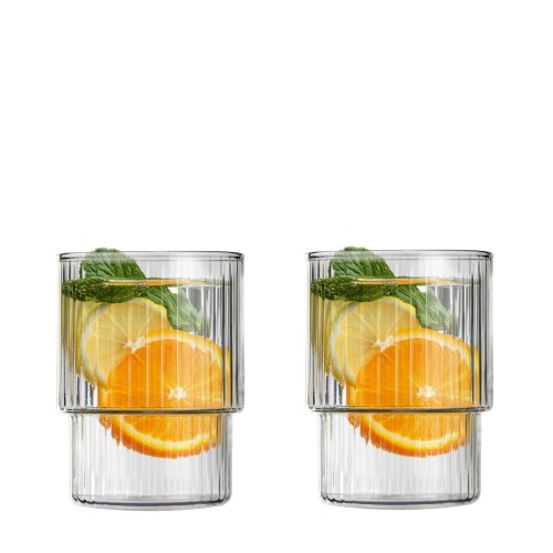 Vialli Design Livio Dwie szklanki ryflowane