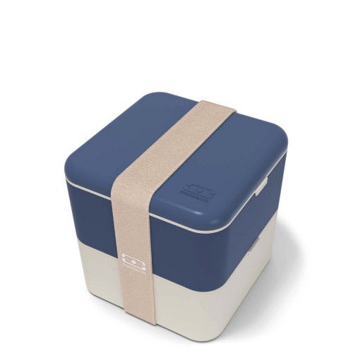 Monbento Blue Natural Lunchbox Bento Square