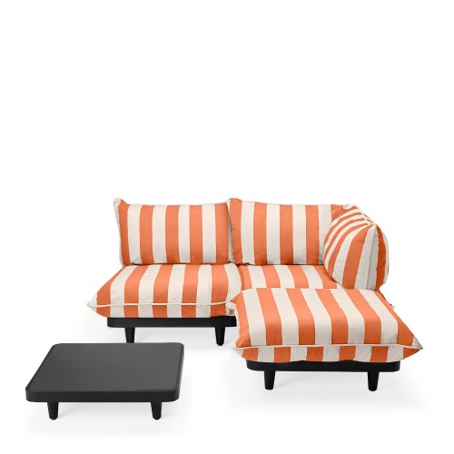 fatboy Paletti Orange Creme Naro�nik wypoczynkowy , prawostronny w zestawie ze stolikiem