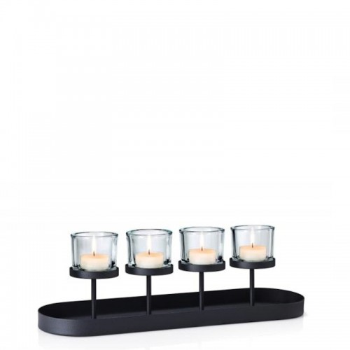Blomus NERO �wiecznik poczw�rny z podstaw�