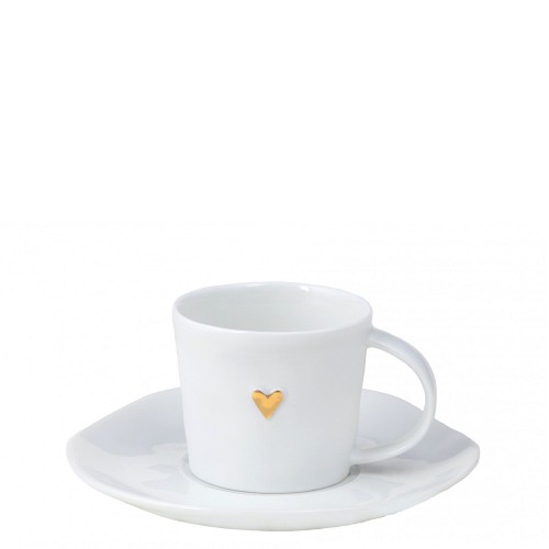 Raeder Złote serce Filiżanka do espresso ze spodkiem