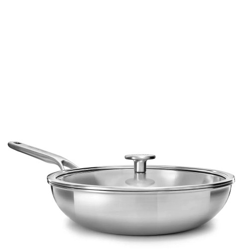 KitchenAid Multi-Ply Stainless Steel Wok z pokrywką