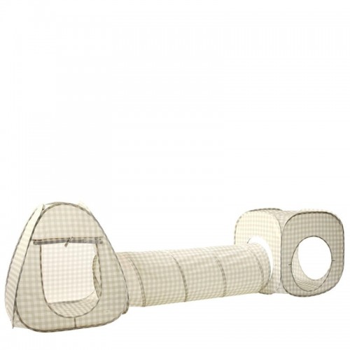 3 sprouts Gingham Beige Zestaw namiotw dla Dzieci z tunelem 3w1