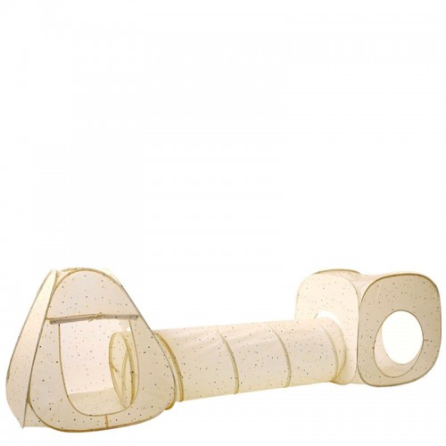3 sprouts Terrazzo Beige Zestaw namiotw dla Dzieci z tunelem 3w1