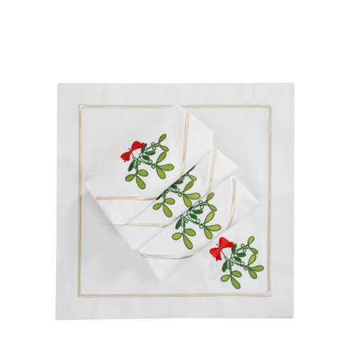 Roseberry Home Mistletoe Panama serwetki, 4 sztuki