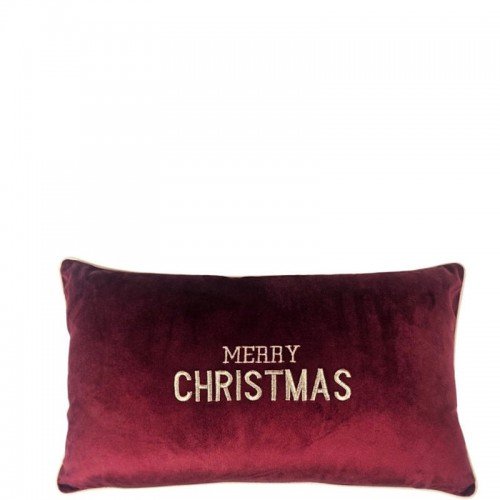 Nija Nela Merry Christmas maroon Poduszka dekoracyjna