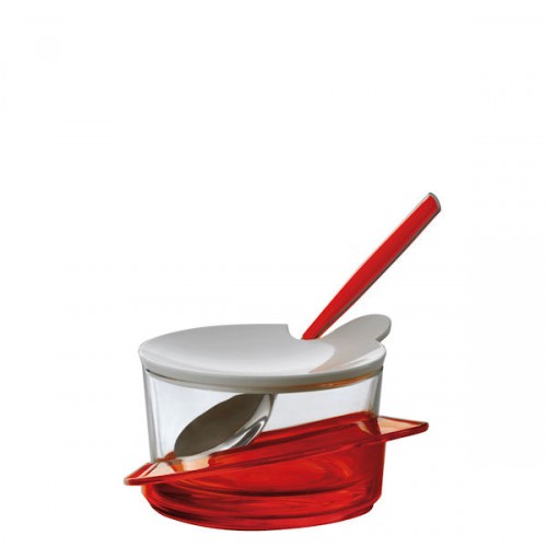 Casa Bugatti Glamour cukiernica z �y�eczk�, czerwona