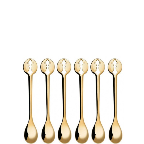 Casa Bugatti Kiss Gold Zestaw 6 łyżeczek do espresso