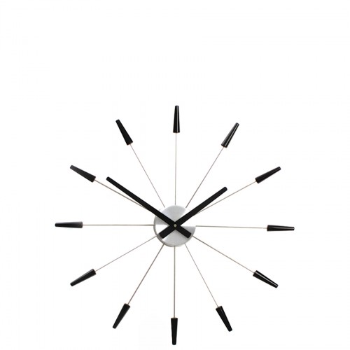 NeXtime Plug inn Black zegar ścienny